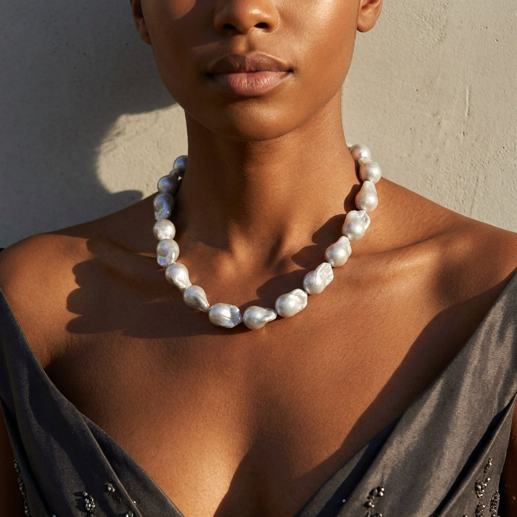 Siren's Song |  Bold Baroque Pearl Necklace