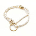 The Quiet One | Two Layers 18K Gold Plated Baroque Pearl Bracelet