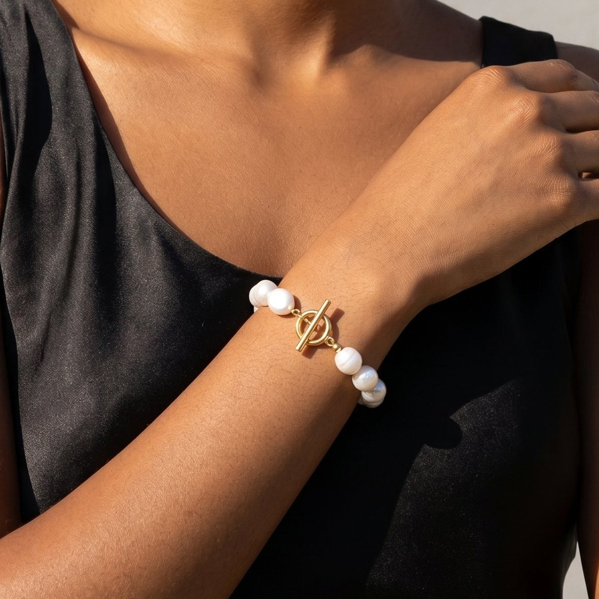 See You Soon  | 14K Gold Filled Baroque Pearl Bracelet