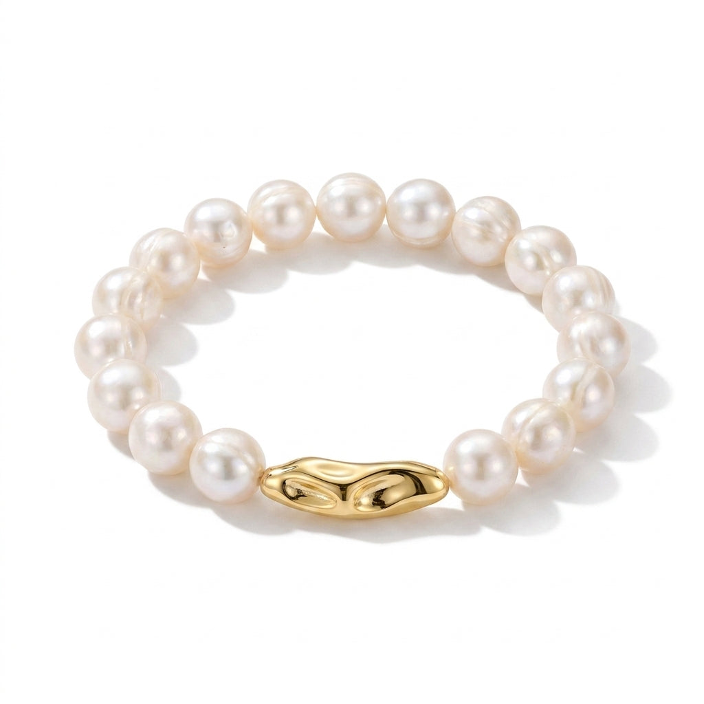 The Heirloom | 14K Gold Filled Baroque Pearl Bracelet