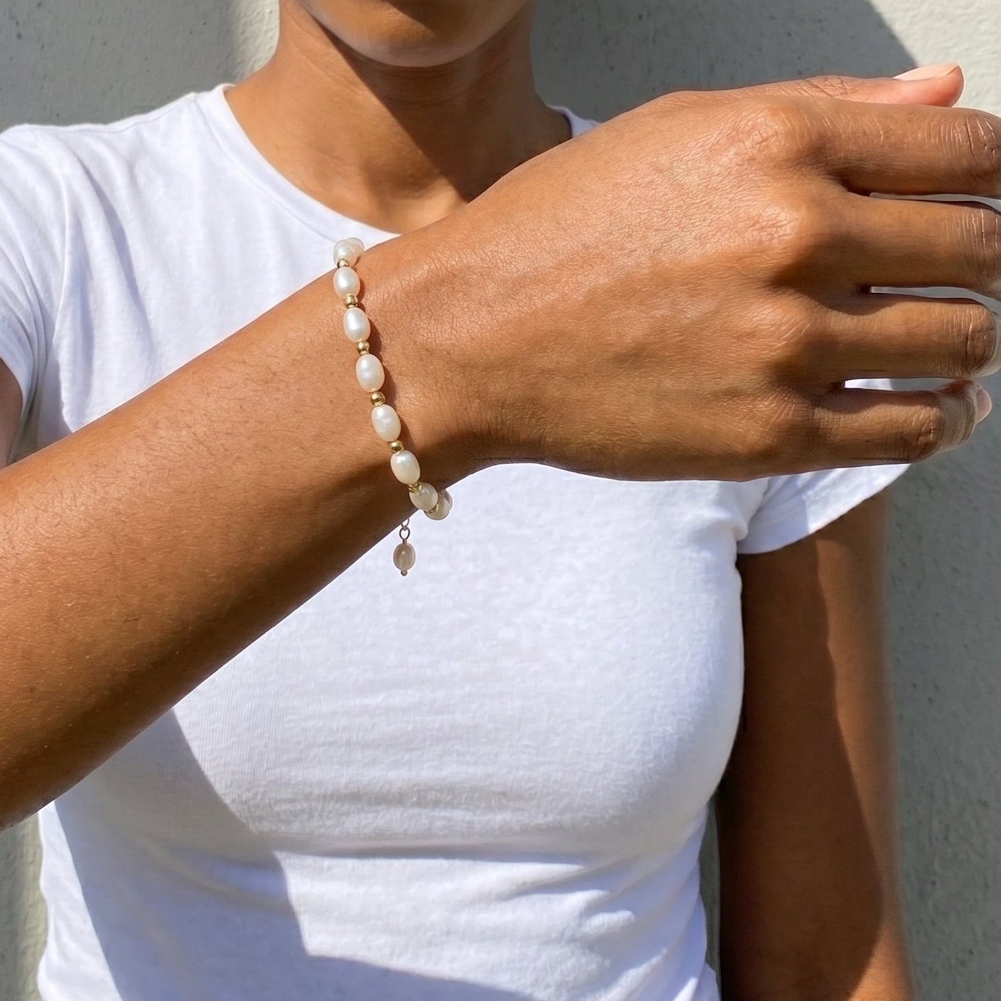 Stolen Glance | 14K Gold Filled Baroque Pearl Bracelet