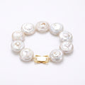 The Linen Wrist | 18K Gold Plated Baroque Pearl Bracelet