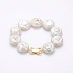 The Linen Wrist | 18K Gold Plated Baroque Pearl Bracelet