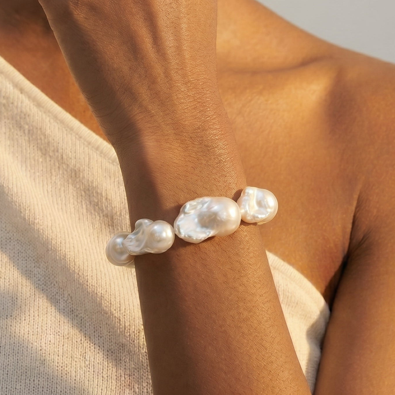 The Unmarked Map | Unique Baroque Pearl Bracelet