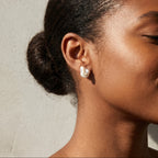 Salt & Silence | 925 Sterling Silver Baroque Pearl Earrings