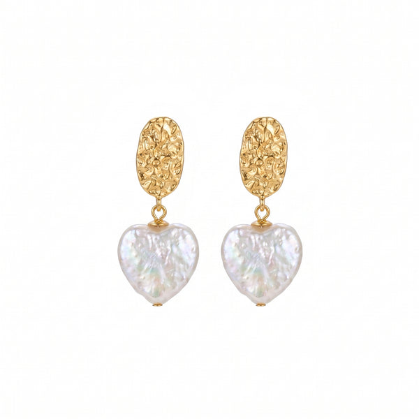The First Sight | 18K Gold Plated Baroque Pearl Earrings