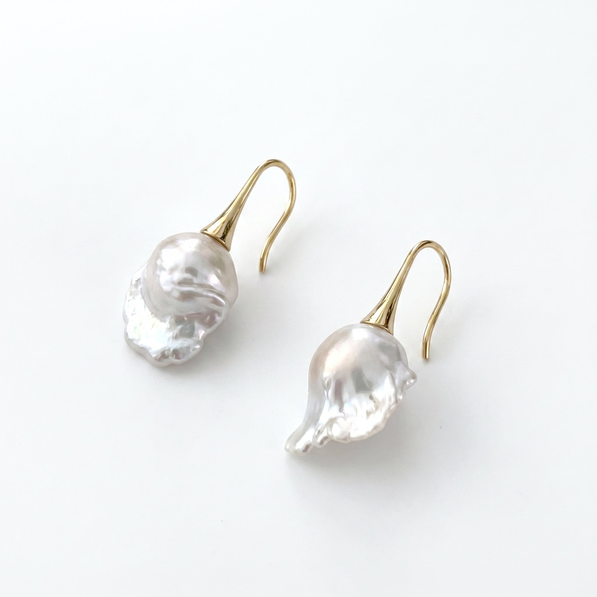The Oyster's Secret | 18K Gold Plated Baroque Pearl Earrings