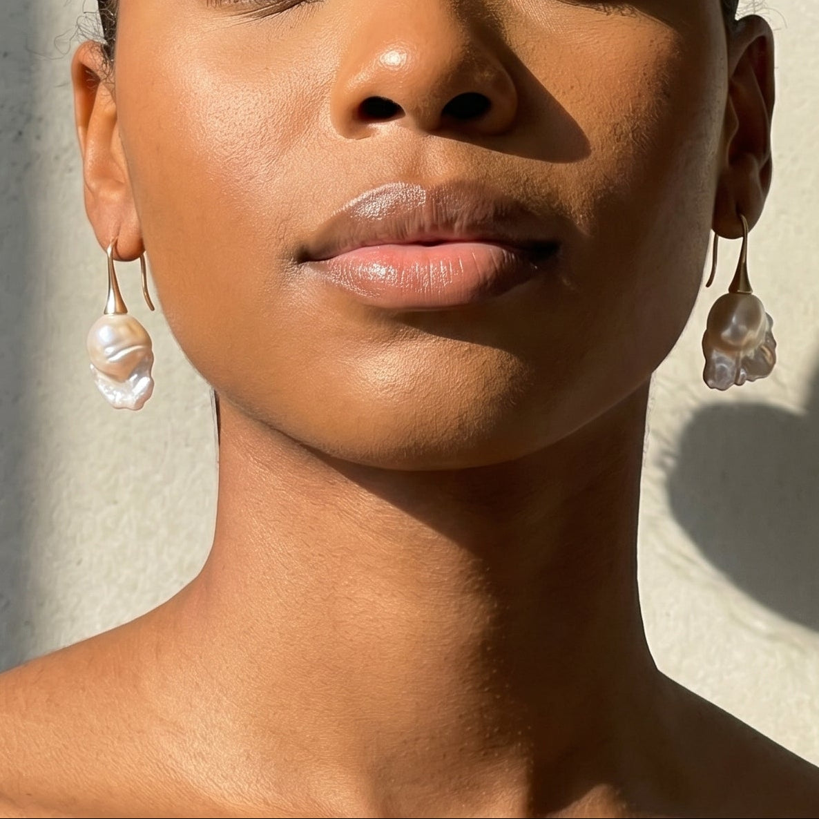 The Oyster's Secret | 18K Gold Plated Baroque Pearl Earrings