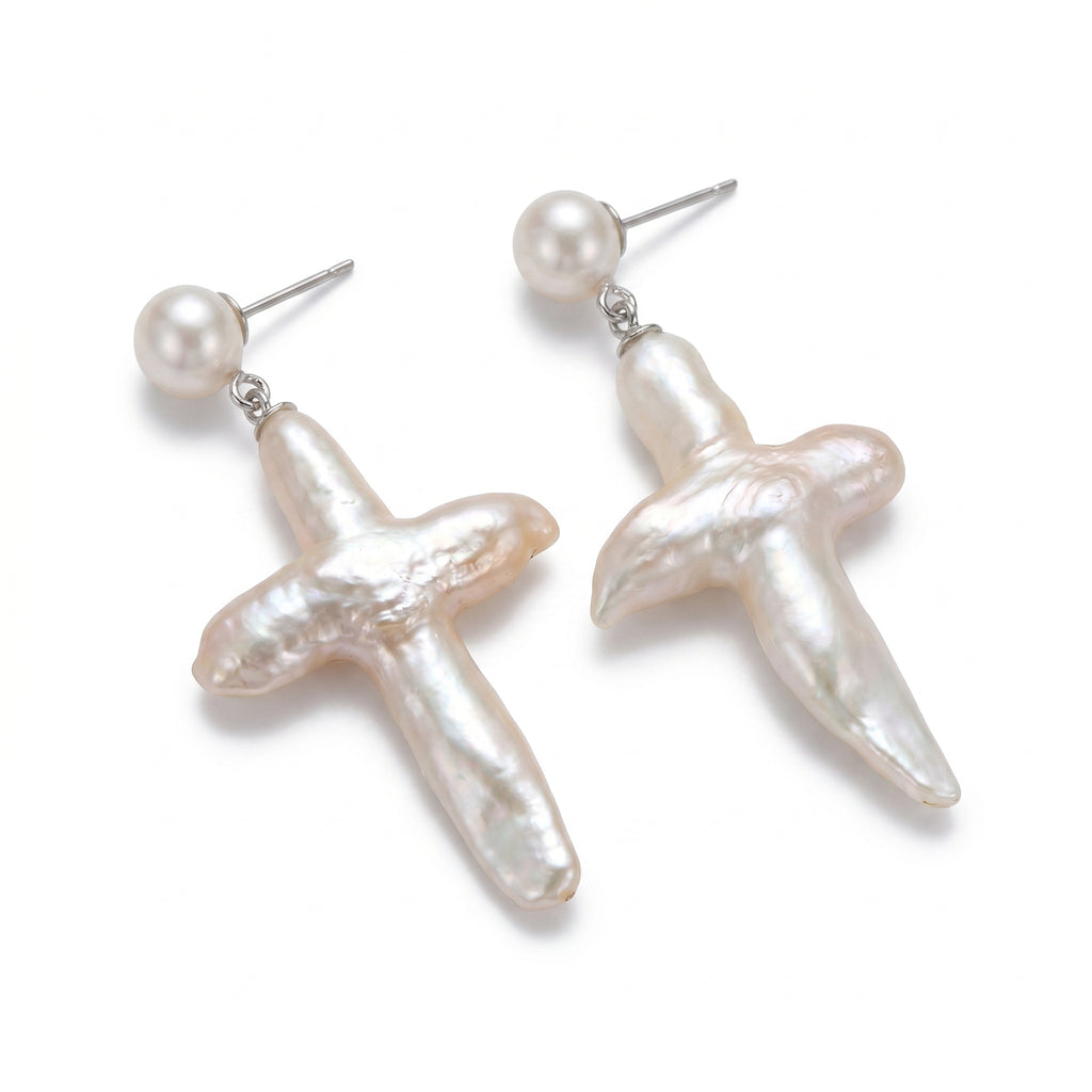 Echoes of Eden | 18K Gold Plated Baroque Pearl Earrings