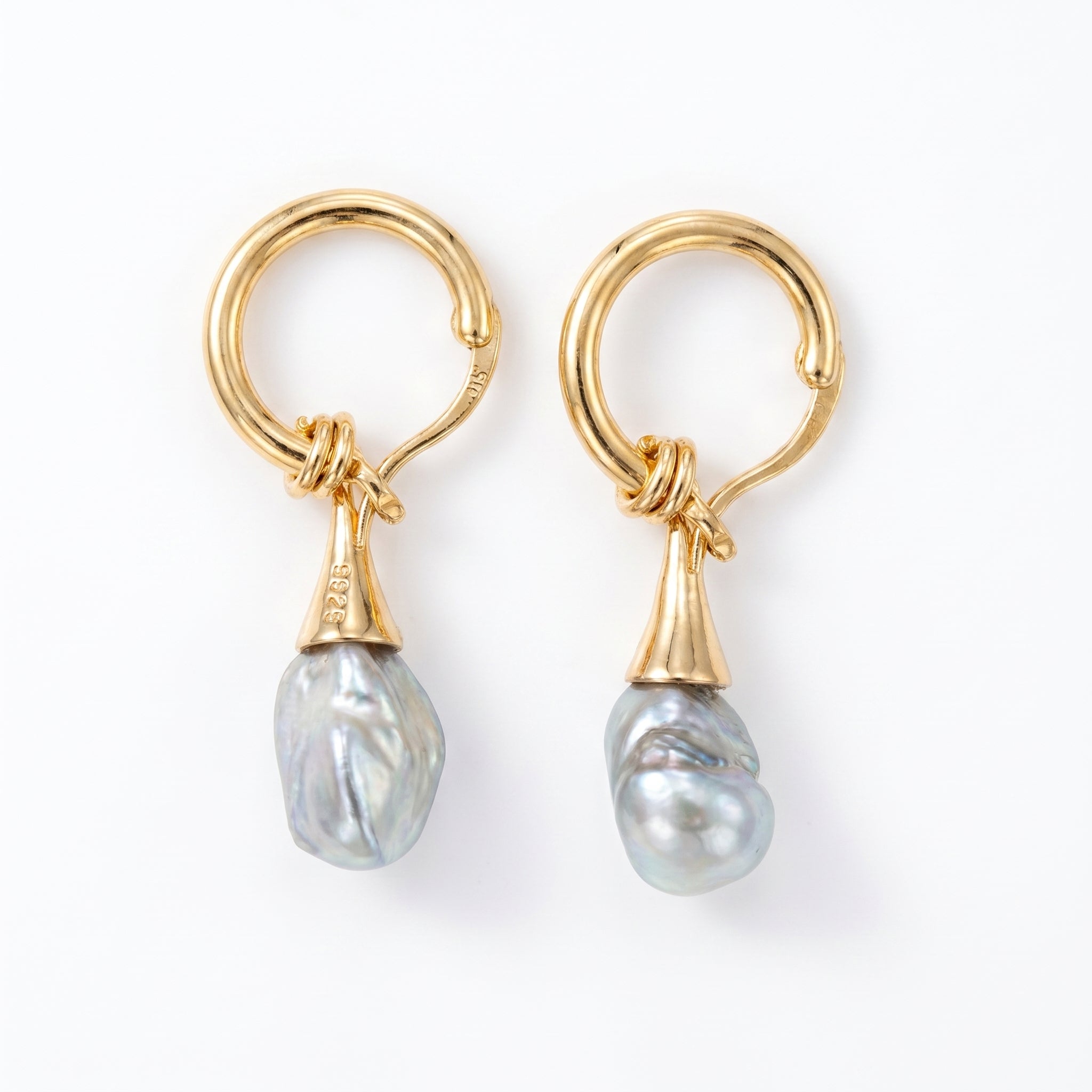 First Pearl | 18K Gold Plated Baroque Pearl Earrings