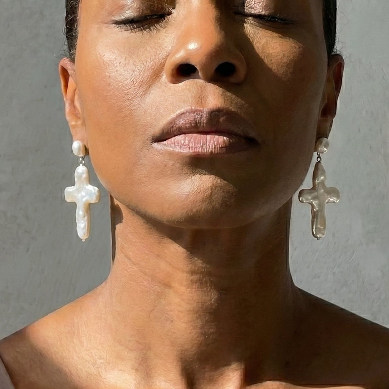 Echoes of Eden | 18K Gold Plated Baroque Pearl Earrings