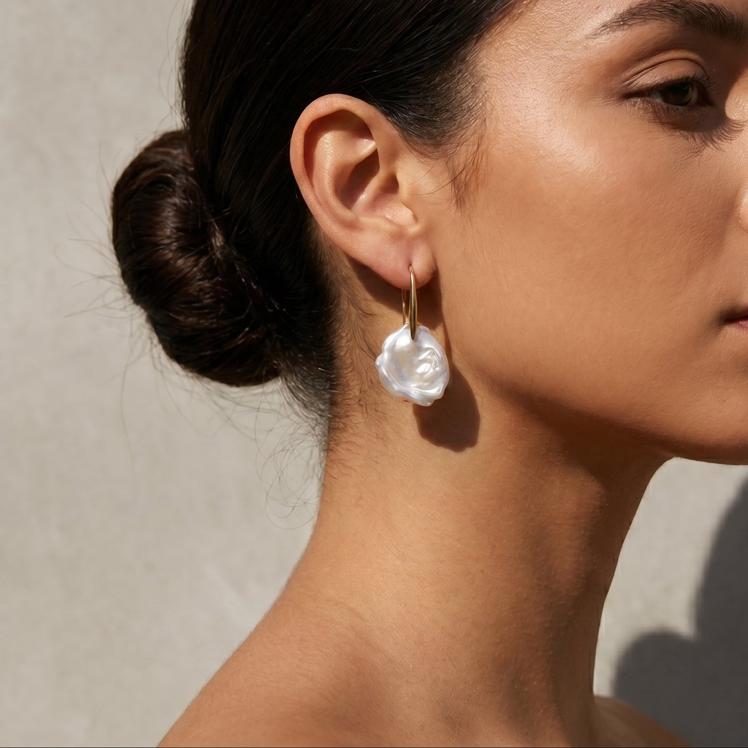 The Fossil Dream | 18K Gold Filled Baroque Pearl Earrings
