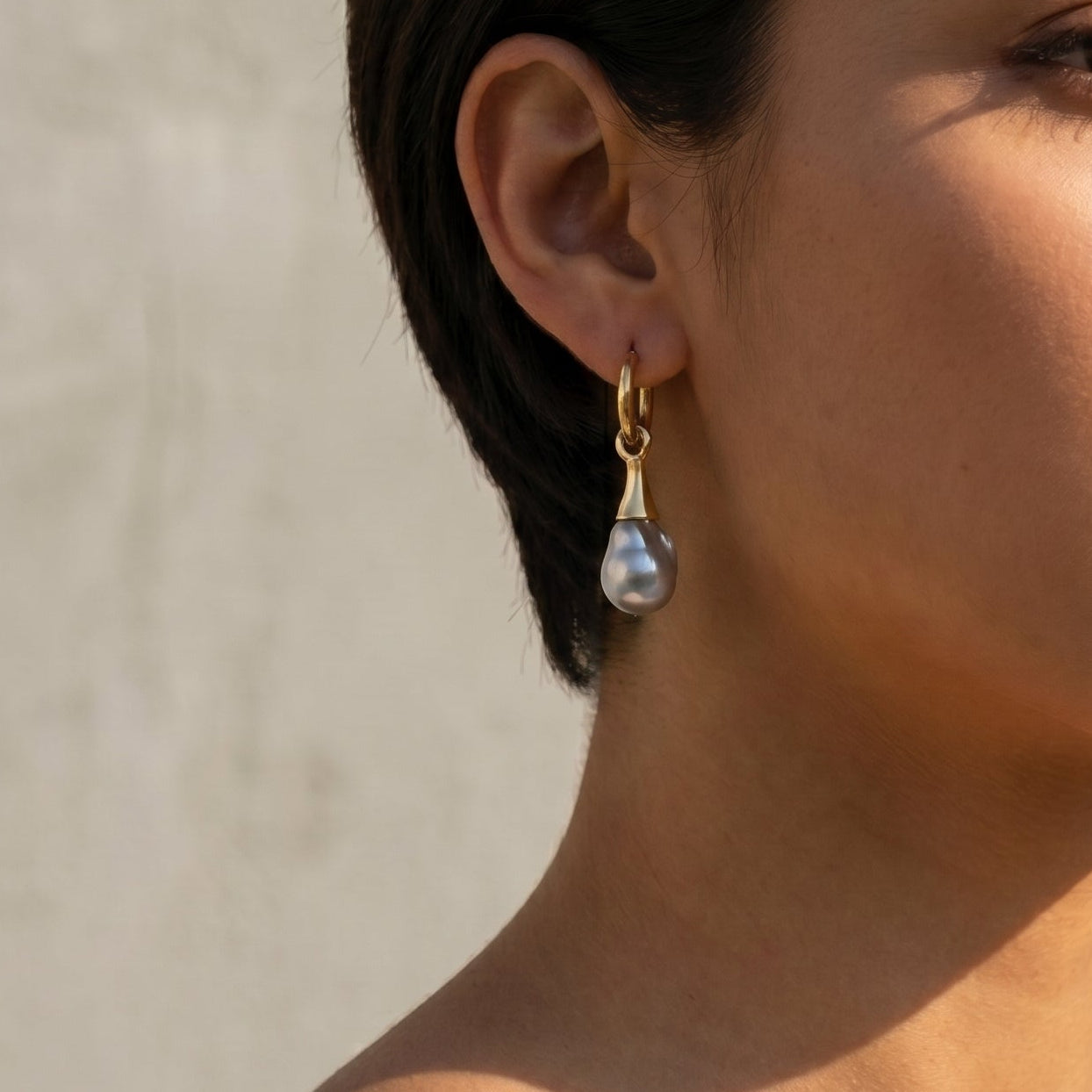 First Pearl | 18K Gold Plated Baroque Pearl Earrings