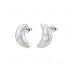The Two Moons | 925 Sterling Silver Baroque Pearl Earrings