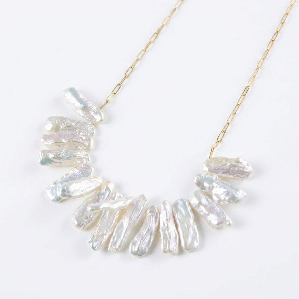 Crown of Silk | 14K Gold Filled  Baroque Pearl Necklace