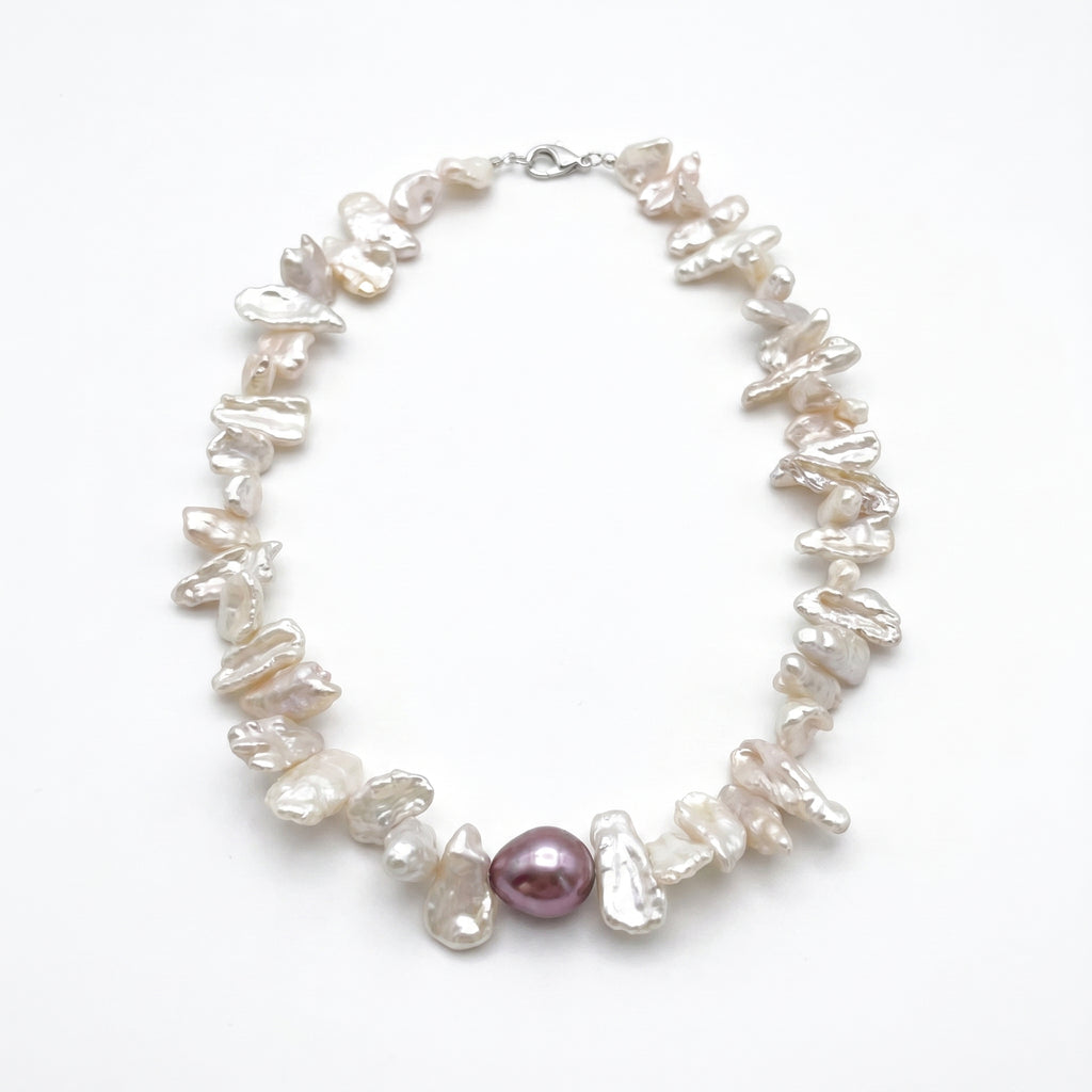 Water Garden | Blooming Shape Baroque Pearl Necklace