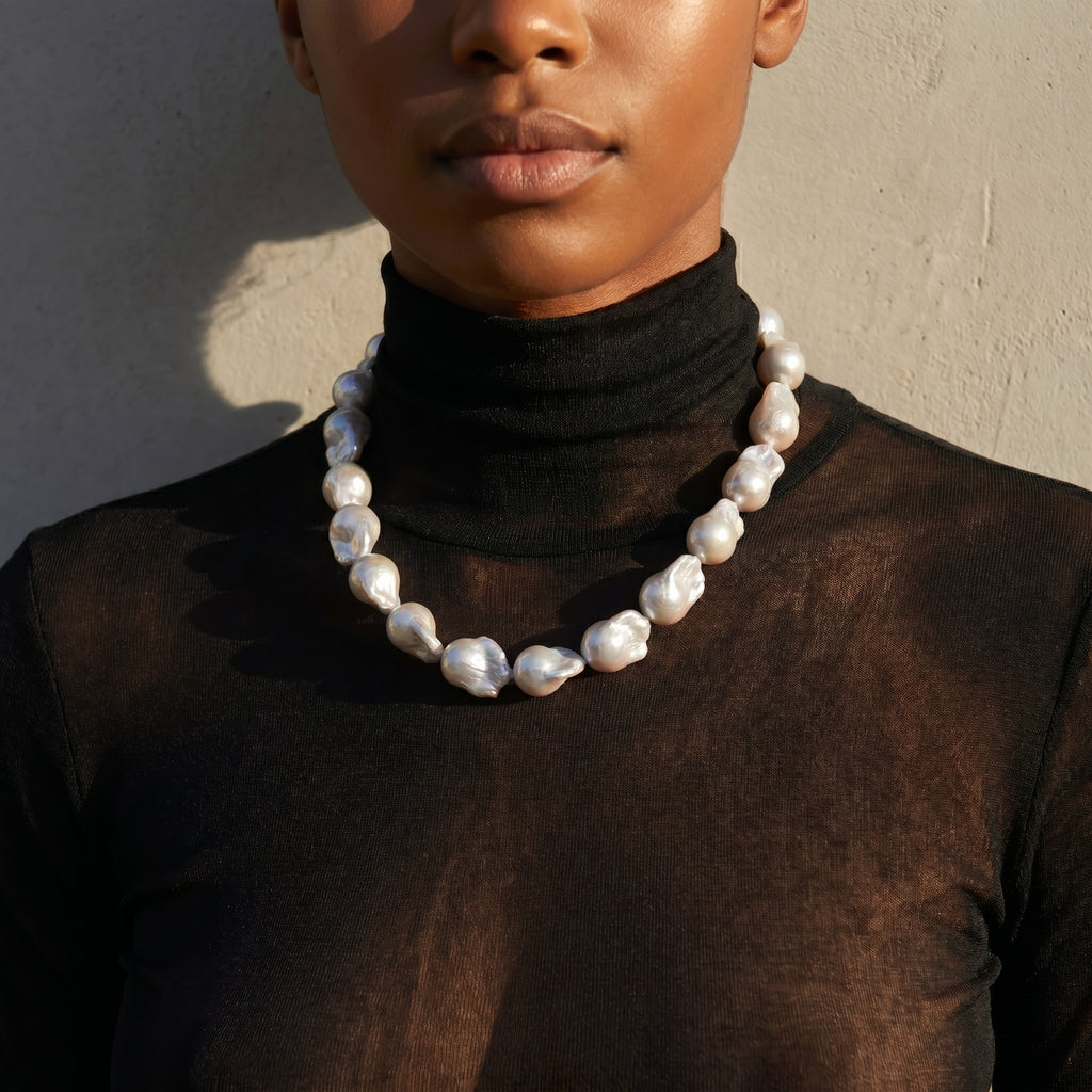 Siren's Song |  Bold Baroque Pearl Necklace