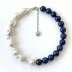 Duke's Promise | Lapis lazuli stone Baroque Pearl Necklace
