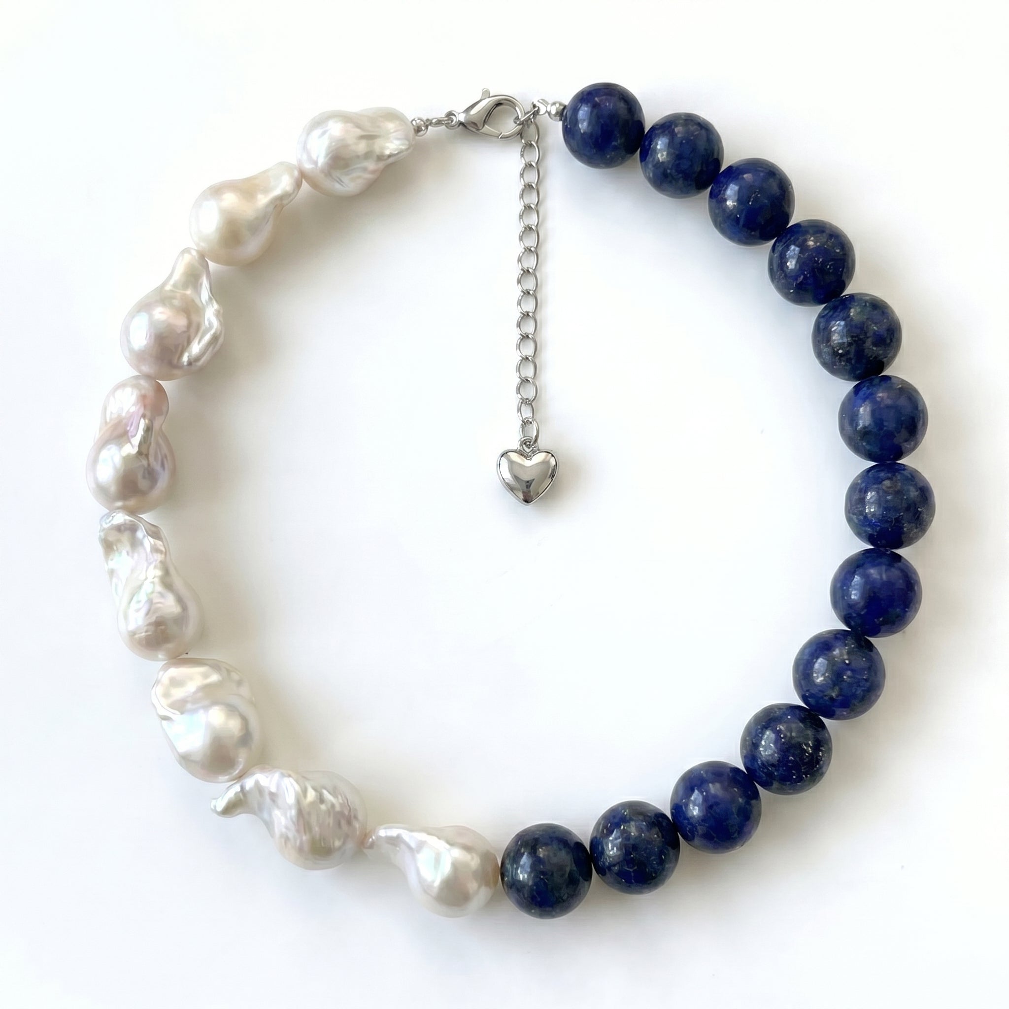 Duke's Promise | Lapis lazuli stone Baroque Pearl Necklace