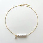 A Collarbone Story | 14K Gold Filled Baroque Pearl Necklace