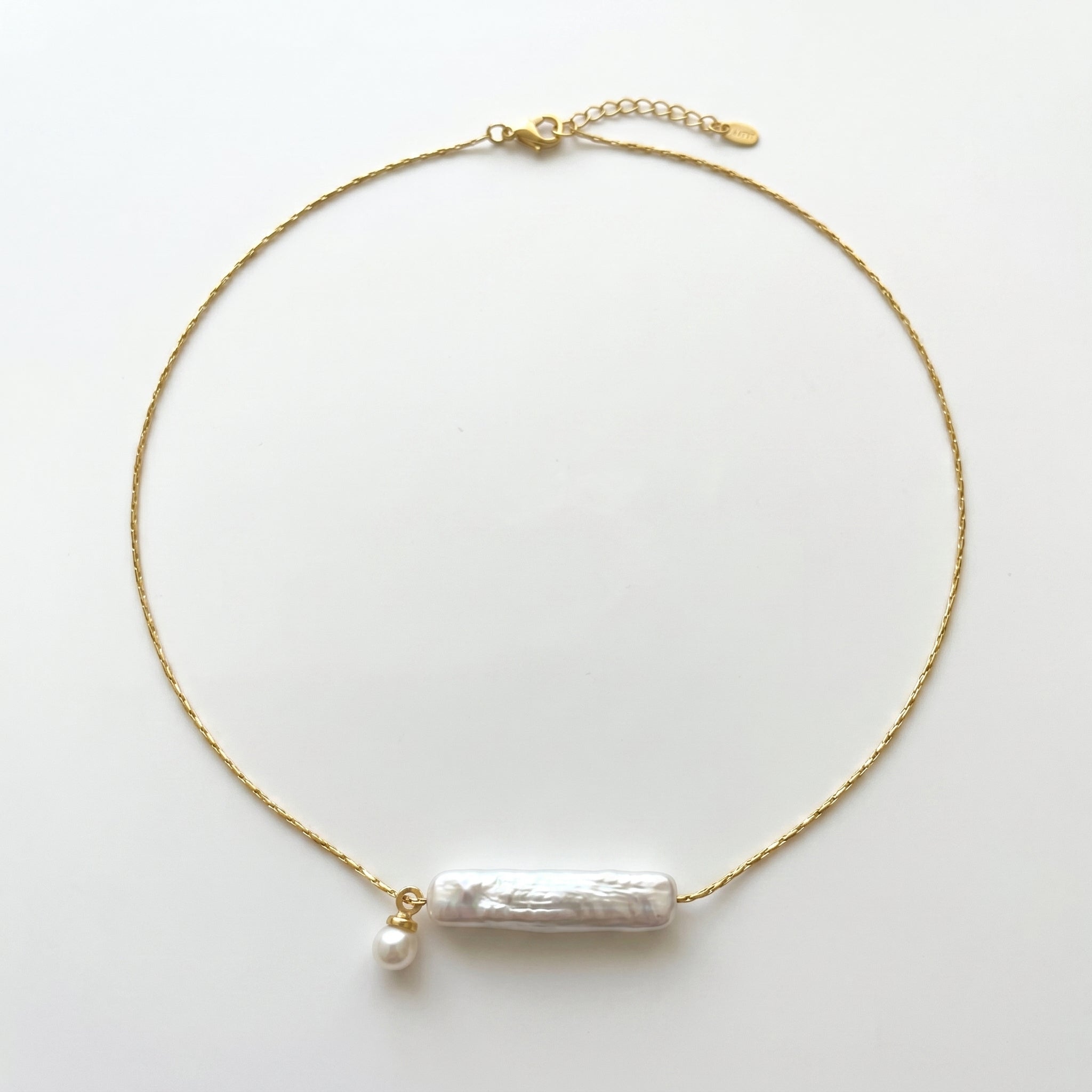 A Collarbone Story | 14K Gold Filled Baroque Pearl Necklace