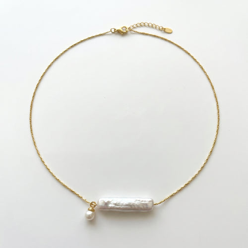A Collarbone Story | 14K Gold Filled Baroque Pearl Necklace