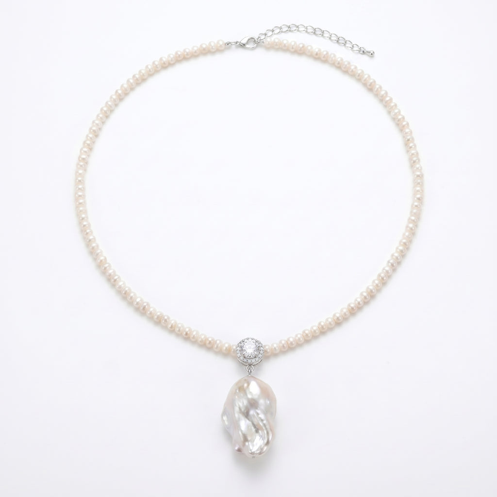 Perle Sauvage | Long mini pearls Chain Baroque Pearl Necklace