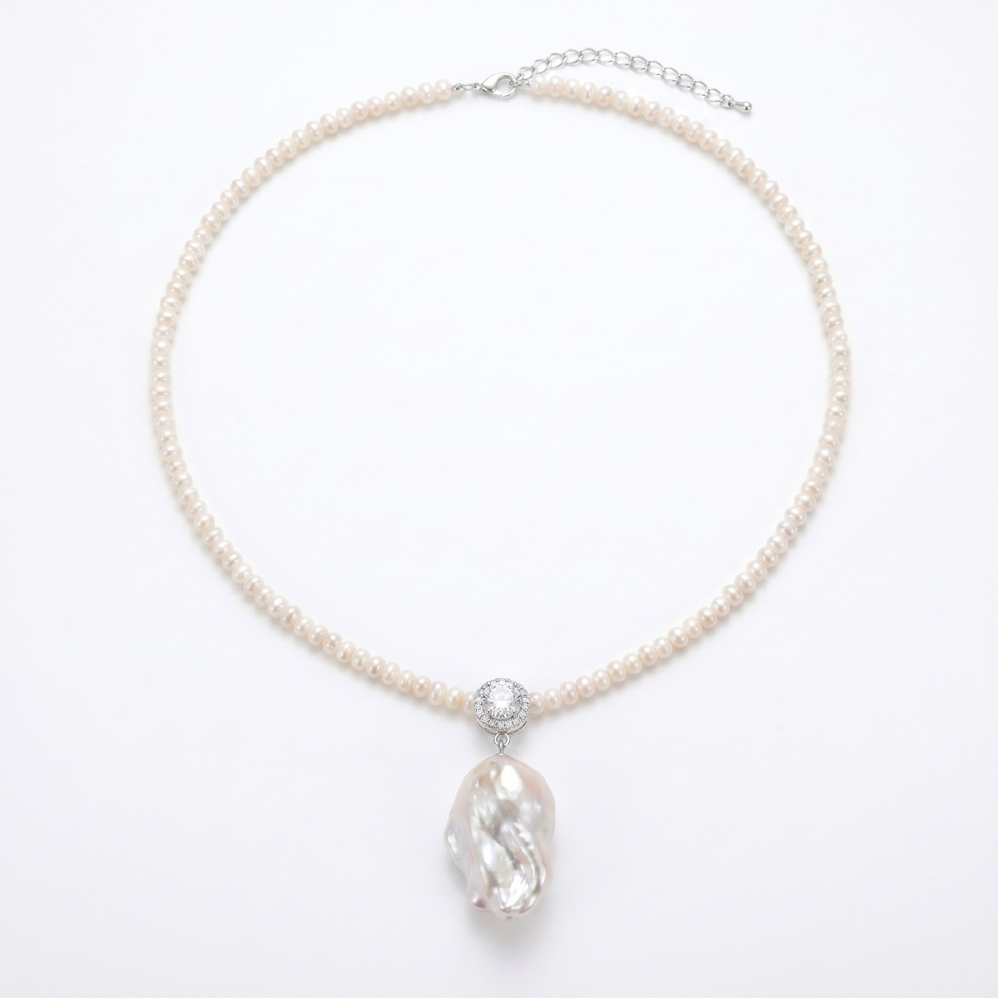 Perle Sauvage | Long mini pearls Chain Baroque Pearl Necklace