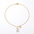The Cloud Pair | 14K Gold Filled Baroque Pearl Necklace