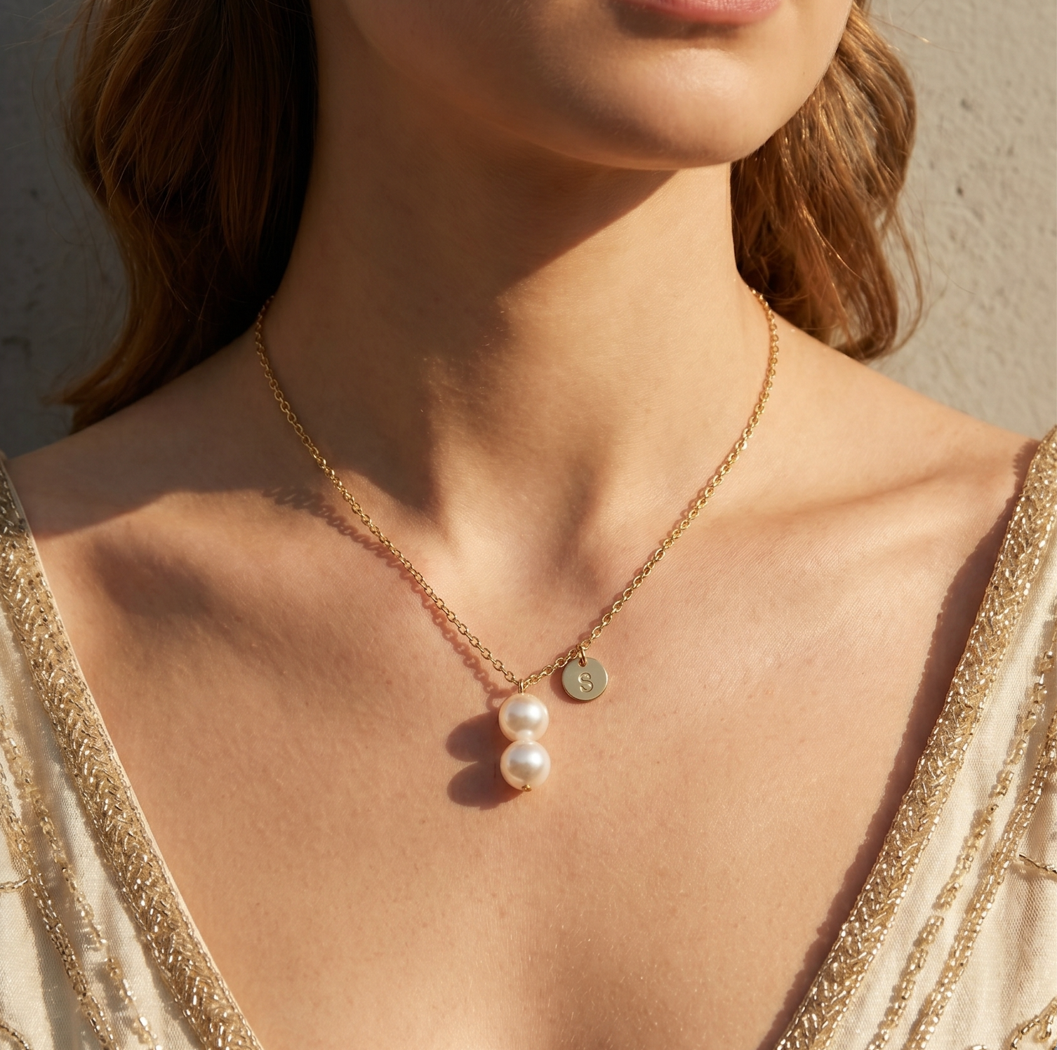 The Cloud Pair | 14K Gold Filled Baroque Pearl Necklace