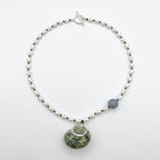 Breath of the Wind | Mini Baroque Pearl Necklace with natural Shell and Stone
