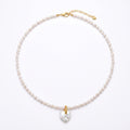 Crimson Thread of Fate | 18K Gold Plated Baroque Pearl Necklace