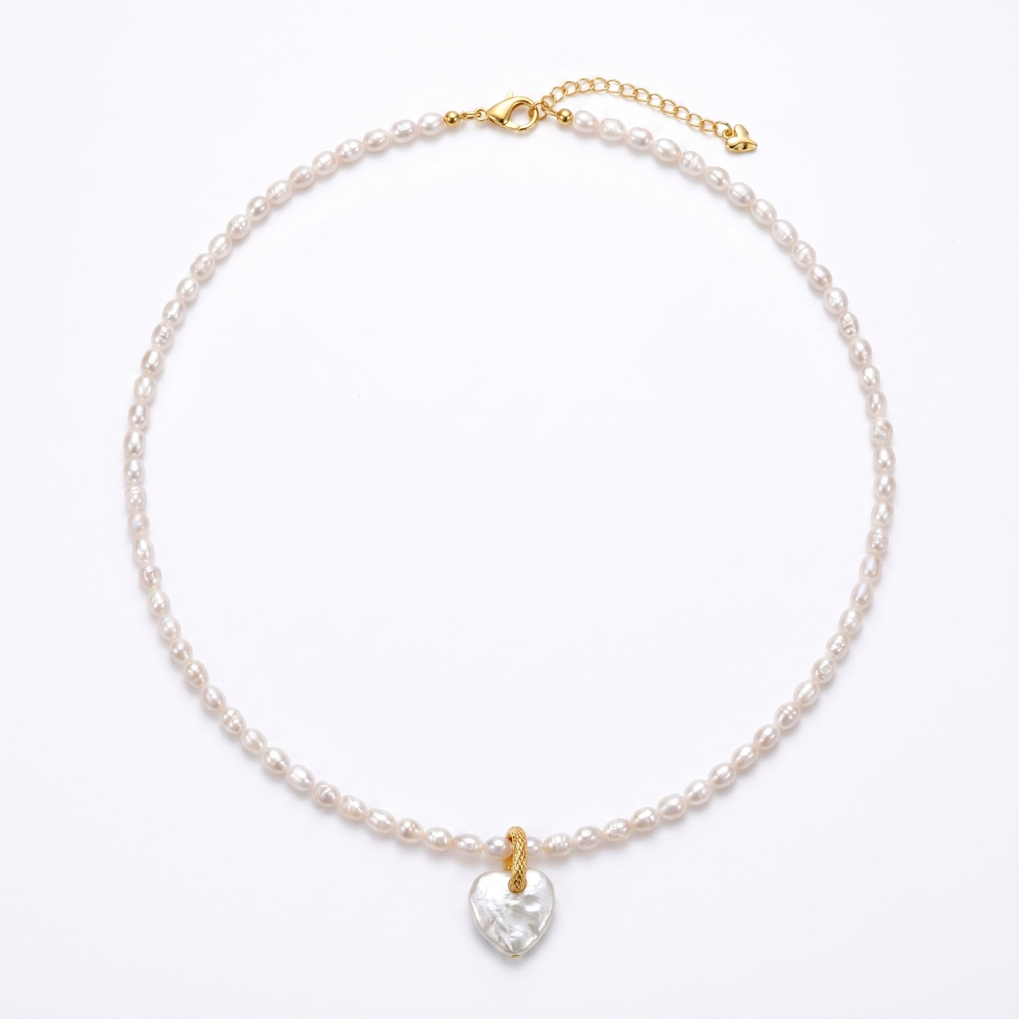 Crimson Thread of Fate | 18K Gold Plated Baroque Pearl Necklace