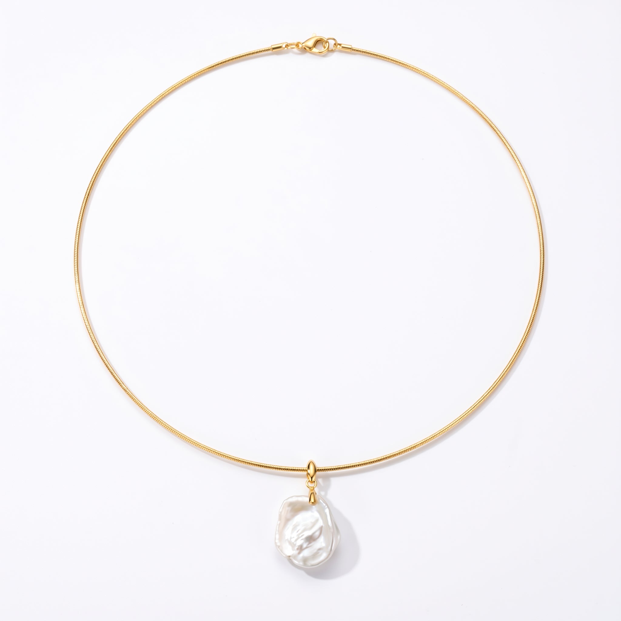 Night Bloom | 18K Gold Plated Baroque Pearl Necklace
