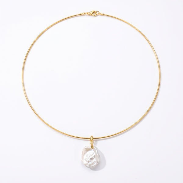Night Bloom | 18K Gold Plated Baroque Pearl Necklace