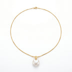 Deep Water Shell | 18K Gold Plated Baroque Pearl Necklace