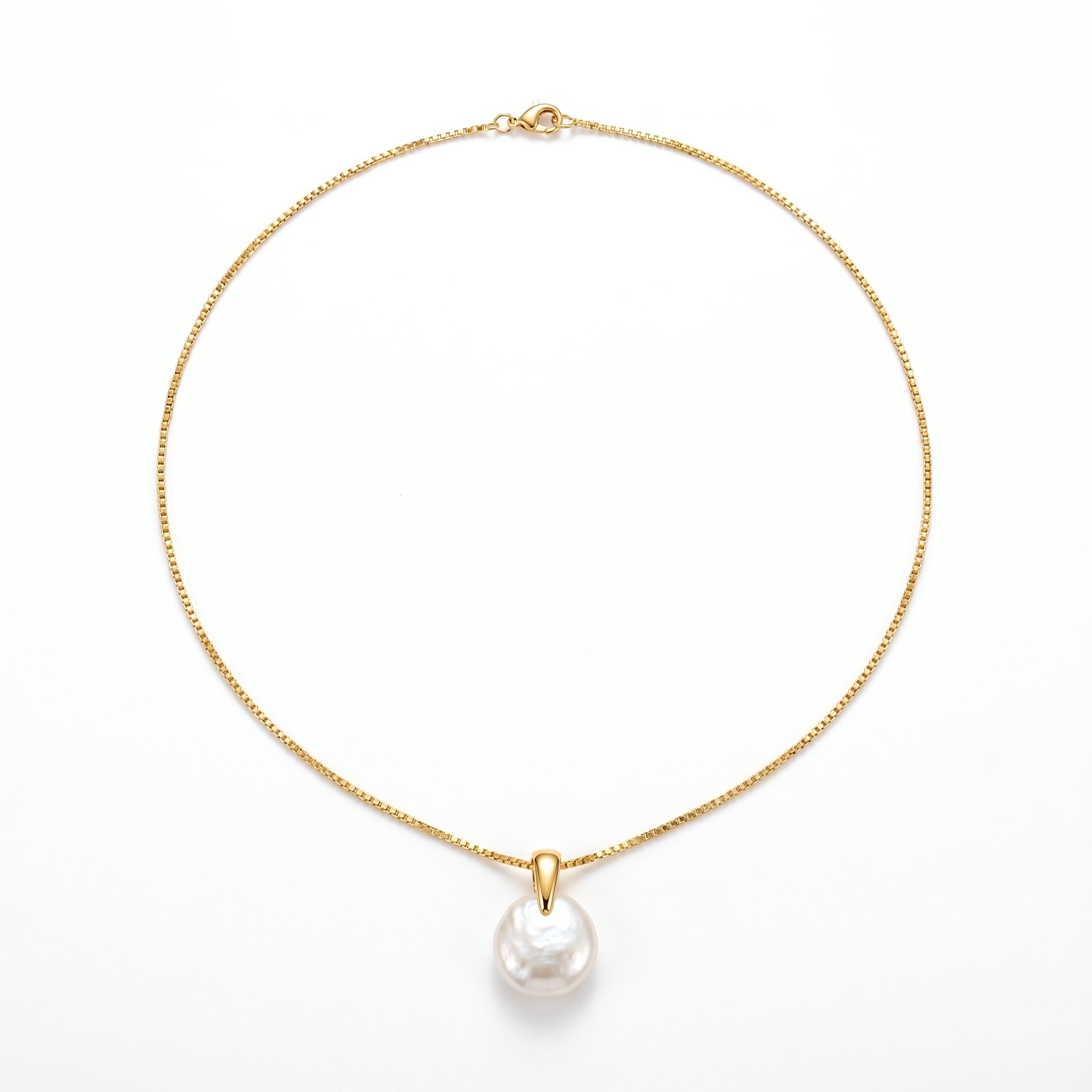 Deep Water Shell | 18K Gold Plated Baroque Pearl Necklace