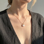 Deep Water Shell | 18K Gold Plated Baroque Pearl Necklace