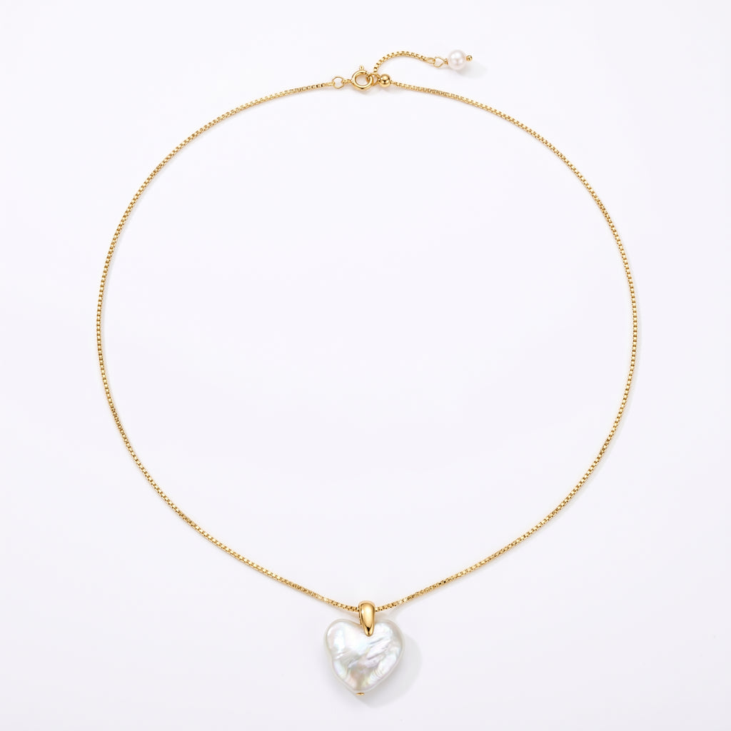 A Lover's Vow | 18K Gold Plated Baroque Pearl Necklace