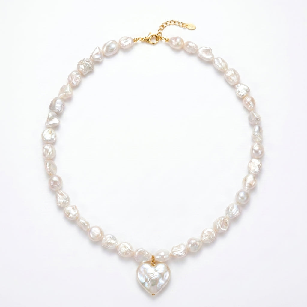 Sweetness Letter | 18K Gold Plated Baroque Pearl Necklace