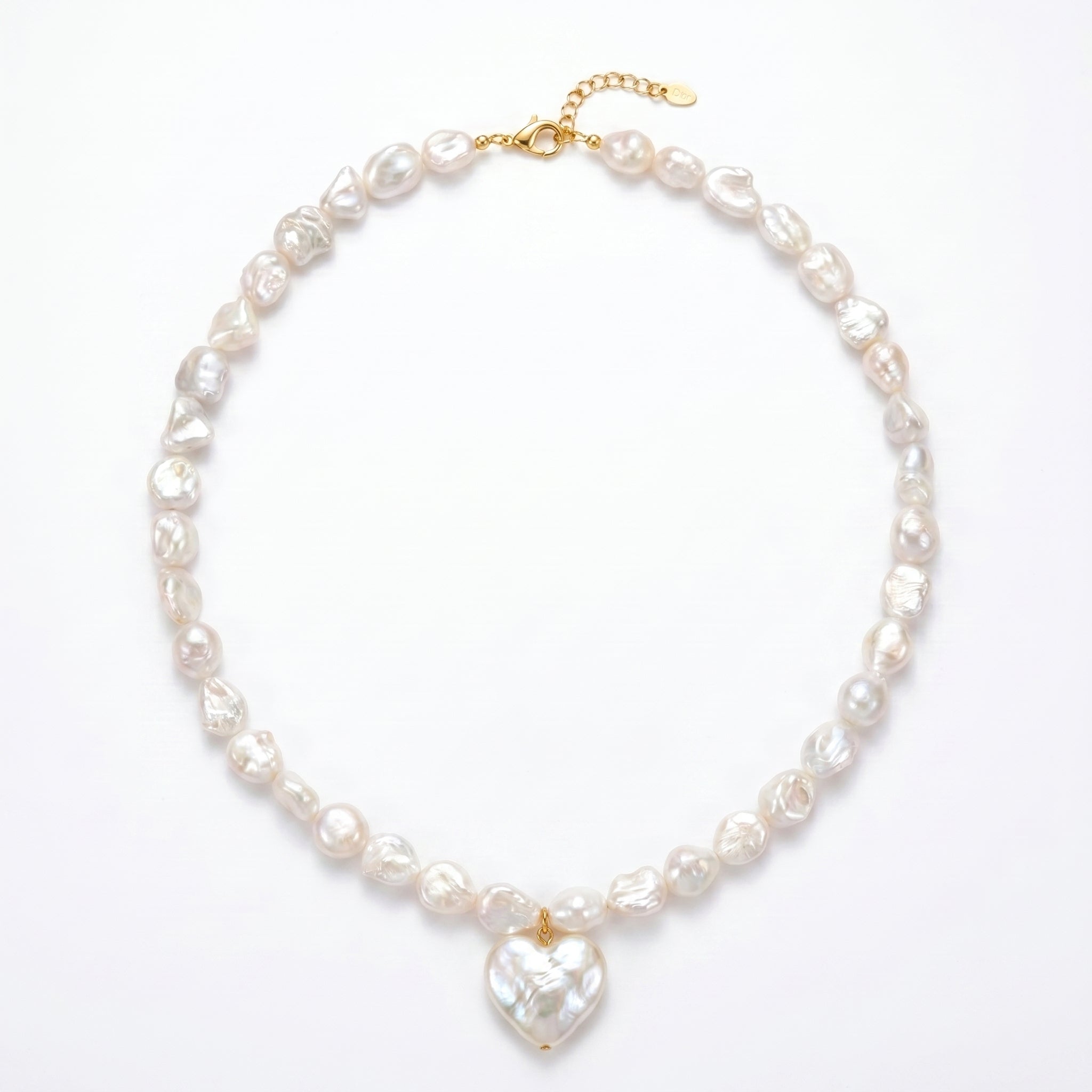 Sweetness Letter | 18K Gold Plated Baroque Pearl Necklace