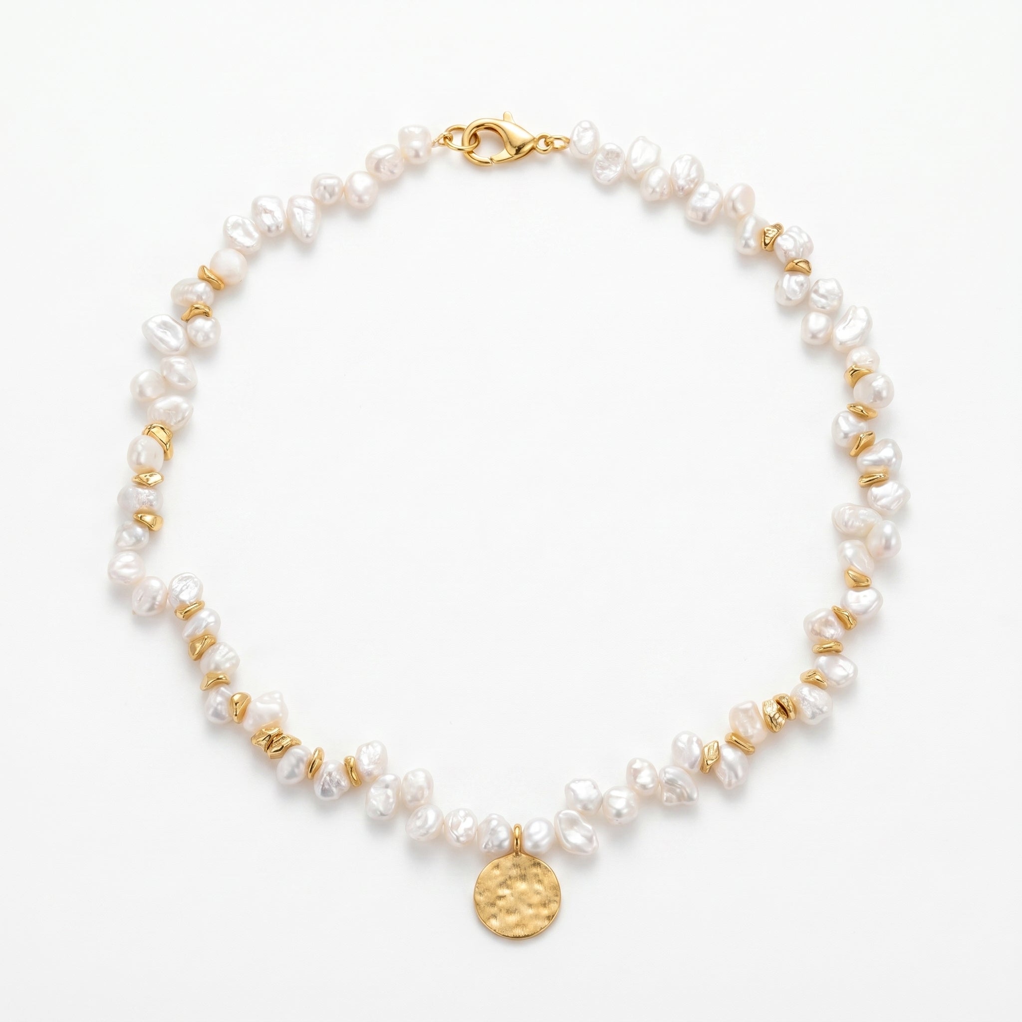 Beautiful Chaos | 18K Gold Plated Baroque Pearl Necklace