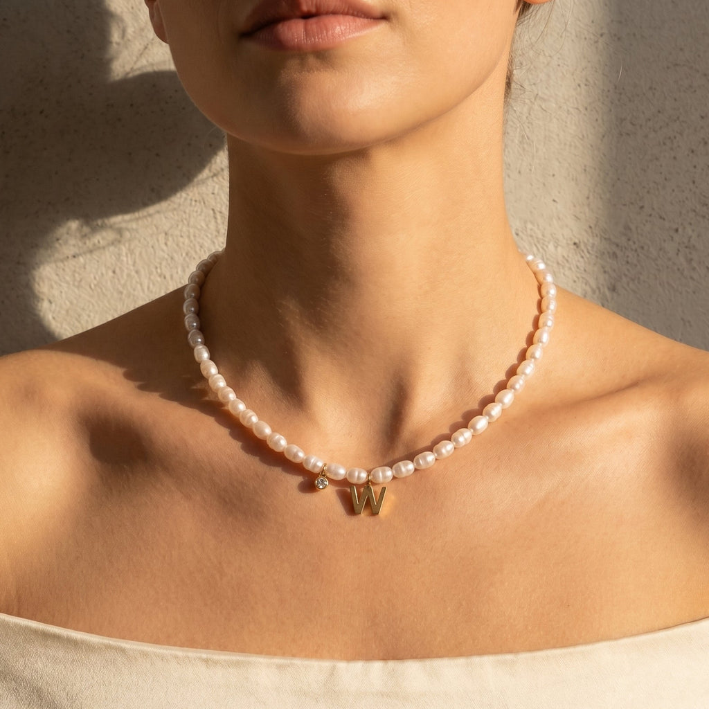 Unbound Grace | W 18K Gold Plated Baroque Pearl Necklace