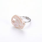 Velvet Midnight | 925 Sterling Silver Baroque Pearl Ring