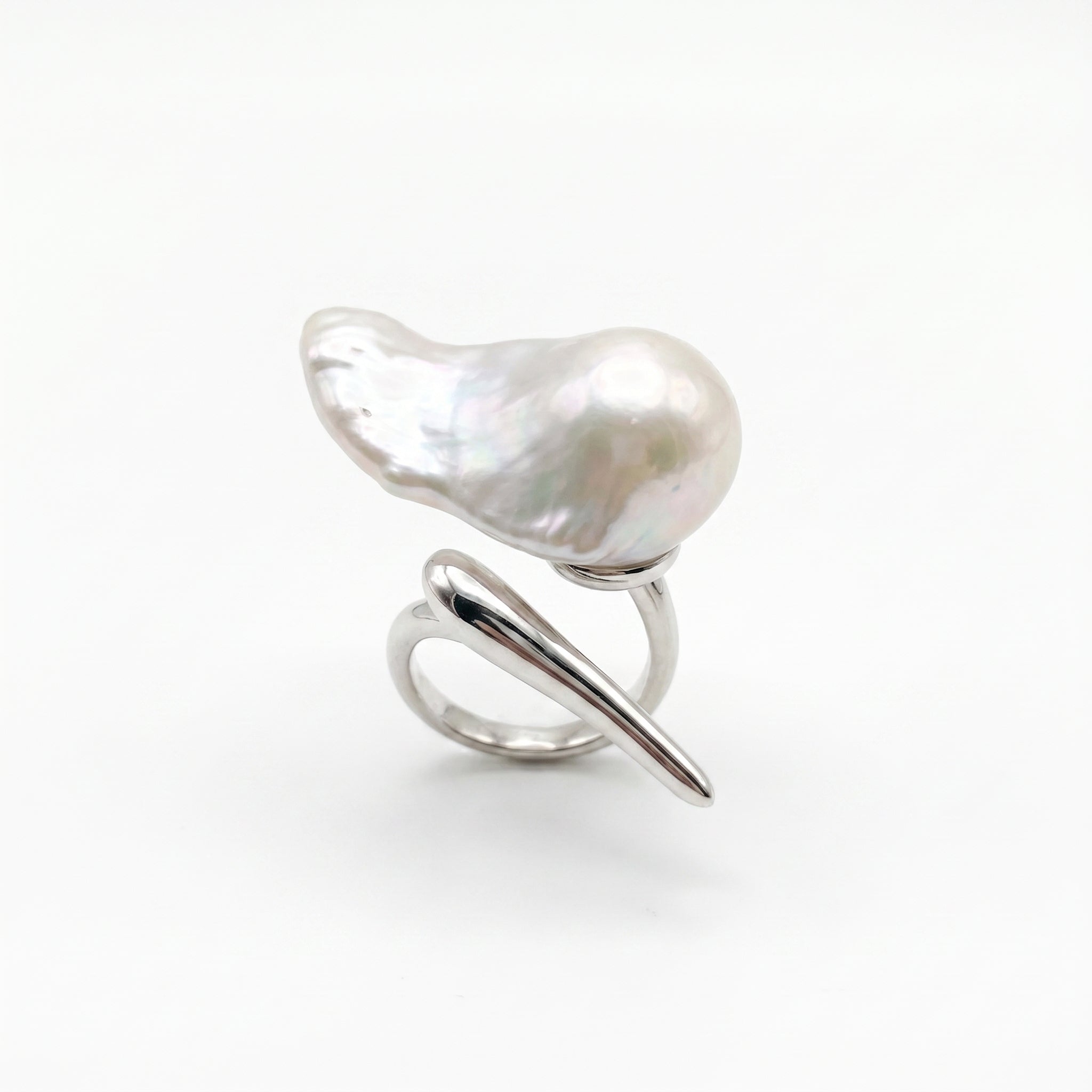 Tears of Aphrodite | 925 Sterling Silver Baroque Pearl Ring