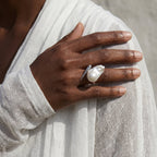 Tears of Aphrodite | 925 Sterling Silver Baroque Pearl Ring