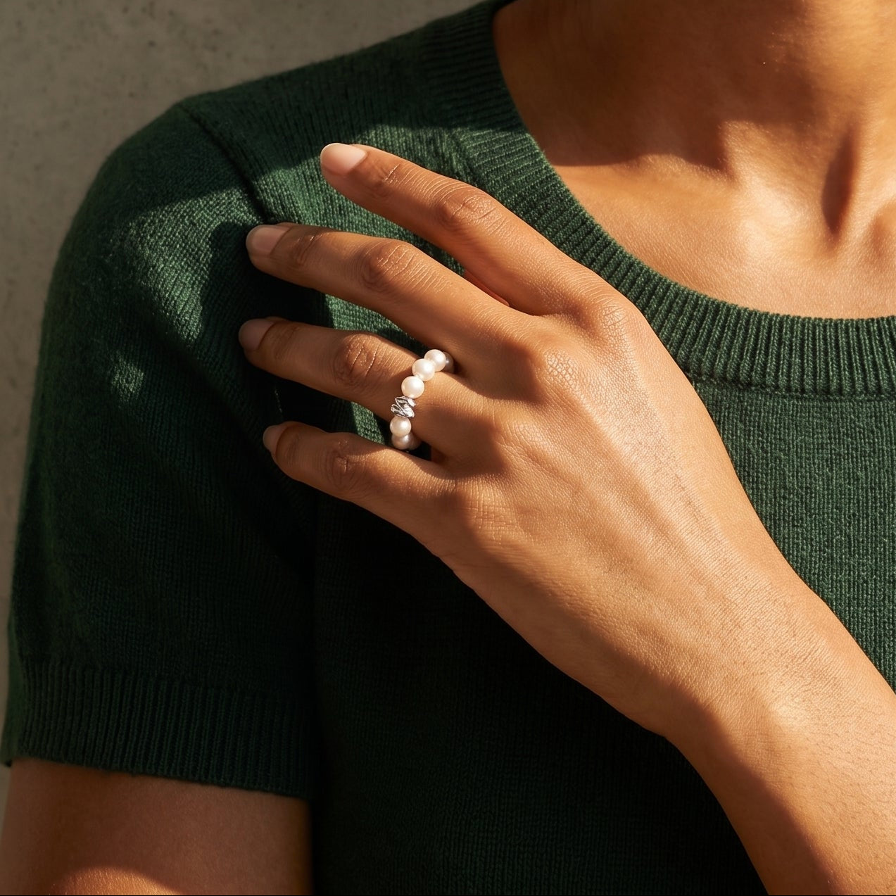 Seafoam Lullaby | 925 Sterling Silver Freshwater Pearl Ring