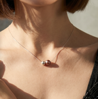 Eyes of the Moon | 925 Sterling Silver Bead Freshwater Pearl Necklace