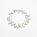 Coral Memory | 925 Sterling Silver Baroque Pearl Bracelet