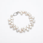 Coral Memory | 925 Sterling Silver Baroque Pearl Bracelet